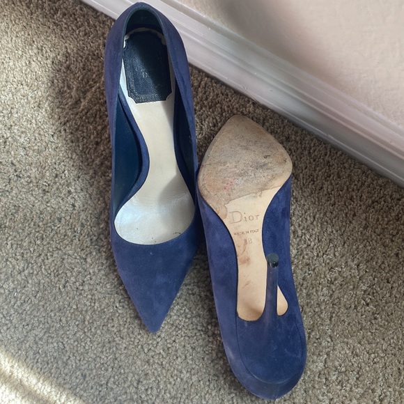 Christian Dior suede blue pumps - Picture 7 of 12